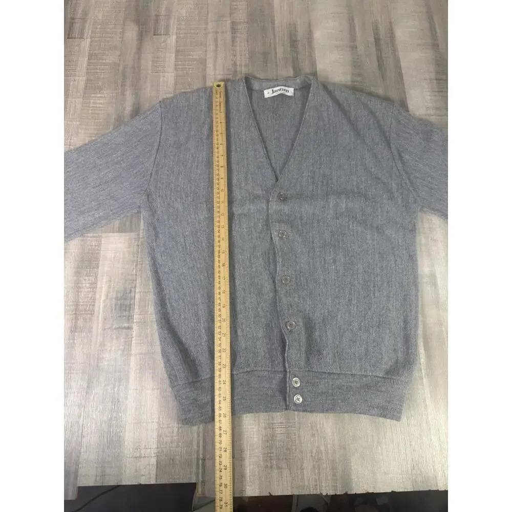 Vintage Jantzen Cardigan Sweater‎ Knit 80s USA Kurt Grandpa Grunge Cobain Medium